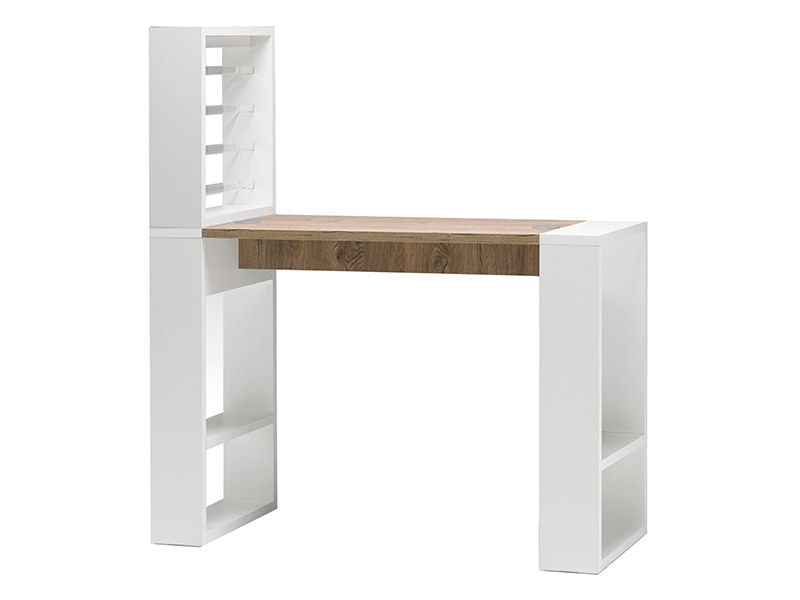 VICTOR 1 Mesa de manicure em madeira com visor de verniz - Fabricado em Itália