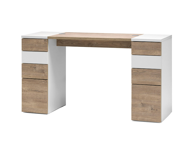 VICTOR 3 Mesa de manicure em madeira com gaveta dupla - Fabricado em Itália