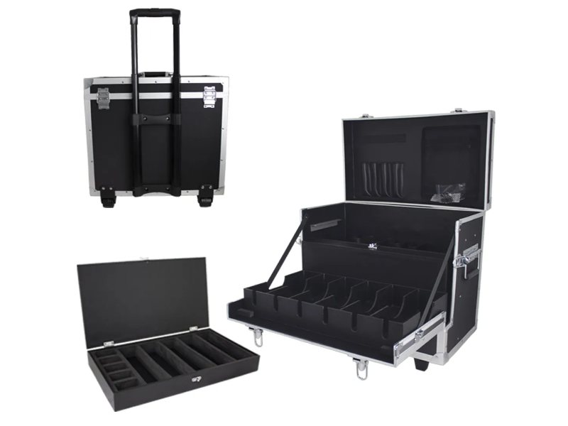 Valigia Trolley Barbiere con Scomparti per Taglia Capelli e Attrezzi da Lavoro