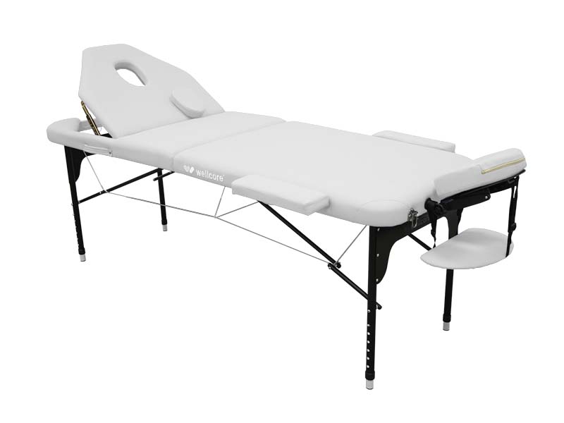 Camilla plegable de aluminio WELLCORE 185 x 65 cm con respaldo abatible