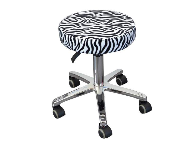 Tabouret pivotant ZEBRA sans dossier réglable 44-58 cm motif zèbre