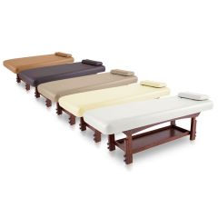 Camilla de SPA fija con base de madera