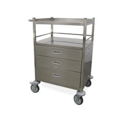 Chariot Médical à Roulettes 3 Niveaux Avec Prises Électriques - Chariot Portable Pour Clinique Et Dentisterie
