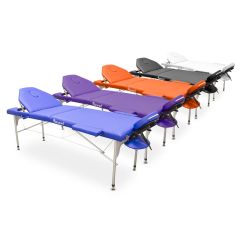 Table de massage pliante en aluminium PRO 194 x 70 cm avec dossier inclinable