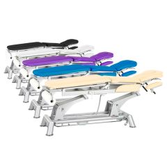 Table électrique 3 panneaux dossier ergonomique accoudoirs rabattables 200 x 62 cm
