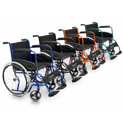 Ocelový invalidní vozík