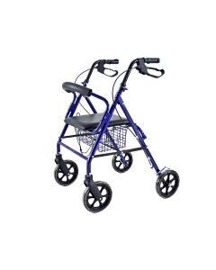 Lightweight Folding Aluminium Walker with Seat and Brakes