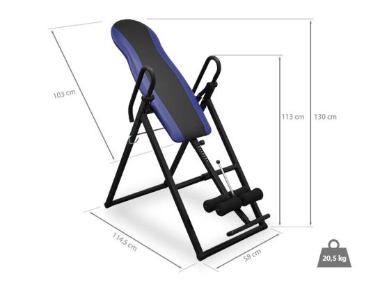 Table d'inversion de musculation avec ceinture chauffante et vibrante