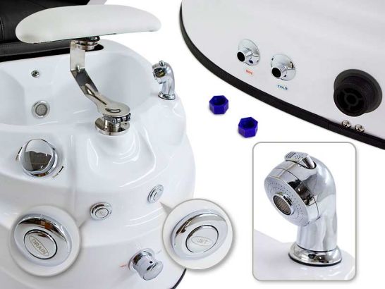 Noir Poltrona Pedicure Spa Estetica Con Vasca Idromassaggio