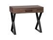 Console de coiffure Gabbiano design moderne bois foncé et métal noir