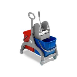 Carrello per pulizie professionali Nick grigio 30 lt con maniglione ad ombrello