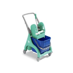Carrello professionale per le pulizie Nick verde 25lt con maniglia U