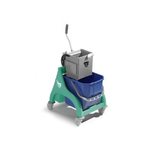 Carrello professionale per le pulizie Nick verde 25 lt con strizzatore O-Key