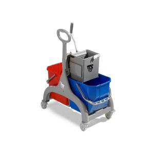 Carrello professionale per le pulizie Nick grigio doppio da 30 Lt.