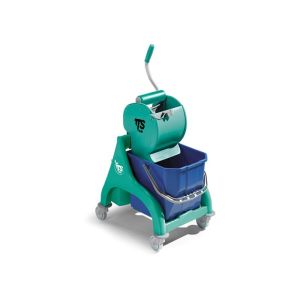 Carrello professionale per le pulizie Nick verde 25lt con strizzatore Dry