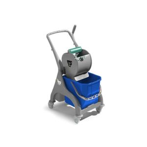 Carrello professionale per le pulizie Nick grigio 15lt con strizzatore Dry e maniglia a U
