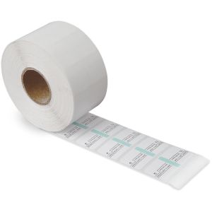 Rotolo di 500 etichette 26x16 mm, cambio di colore alla sterilizzazione, per etichettatrice