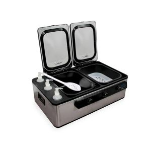 Pietra massaggiante e riscaldatore di olio 2 in 1