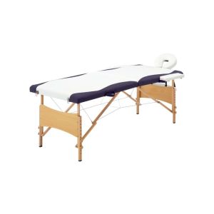 Table de massage Pieghevole en Bois 2 Sezioni avec Cuscino Imbottito