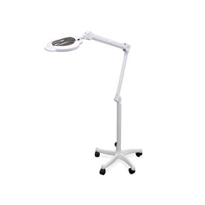 Lampa podłogowa LED z lupą oraz soczewka powiększająca 3 i 8x