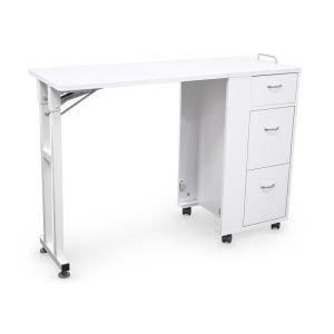Table de manucure pliante avec tiroirs