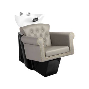 Unité de lavage cheveux Barber Berlin Gabbiano en simili cuir noir