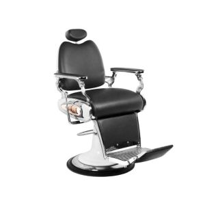 Poltrona de Barbeiro Moto Style Preta Estilo Moderno com Ajustes