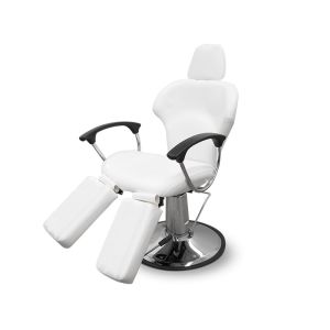 Rotating hydraulic bed with leg rests