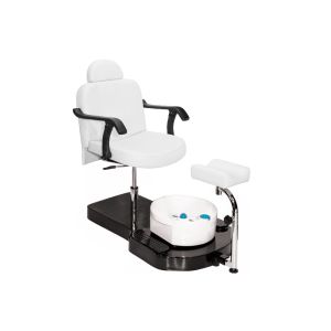 Pedicurestoel met bad en voetensteun