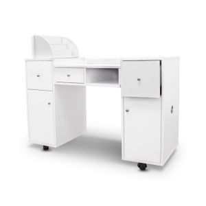 Table de manucure avec étagère en émail