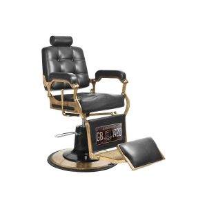 Cadeira de Barbeiro Boss Gabbiano Preto Ajustável Confortável