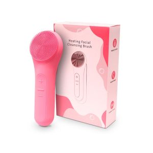 Escova facial com função de calor