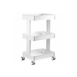 Carrello Estetista in Plastica Rinforzata con 3 Vani Porta Oggetti