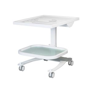 Mesa Atlas para Equipamentos Médicos com Estrutura de Aço e Rodízios