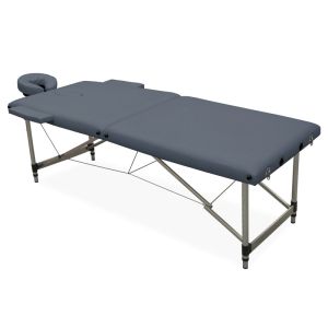 Maca dobrável de alumínio 185x70 cm com apoio de cabeça