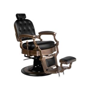Cadeira de Barbeiro Old Ernesto Preta Conforto e Luxo Gabbiano
