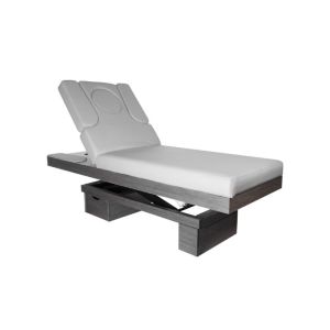 Table de spa esthétique Azzurro Wood 815B chauffante gris clair