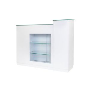 Bureau d'accueil Gabbiano Q-0333 avec rangements spacieux et tiroirs