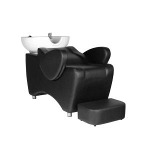 Unité de lavage coiffure noire HSB46 design italien ergonomique