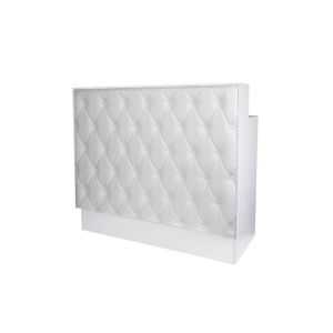 Bureau de réception coiffeur Gabbiano en blanc perle avec finition haut de gamme