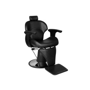 Cadeira de Barbeiro Igor Preta Confortável e Reclinável Elegante