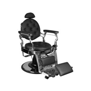 Cadeira de Barbeiro Giulio Chassis Preto Gabbiano Ajustável Confortável