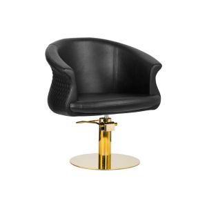 Friseurstuhl Wersal Gold Gabbiano mit hydraulischem Lift und elegantem Design