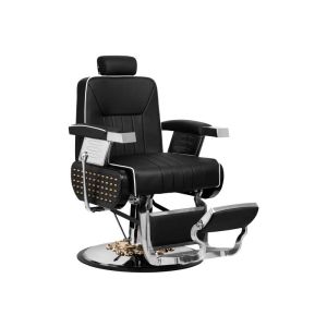 Cadeira de Barbeiro Livio Preta Gabbiano Conforto Luxo