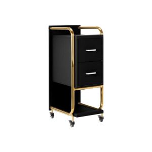 Gabbiano Assistant de Coiffure Solo Noir avec Éléments Dorés