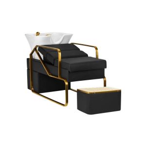 Unité de lavage cheveux Emma noir or Gabbiano élégante