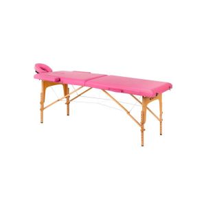 Lettino da massaggio pieghevole in legno Activ Fizjo Komfort 2 segmenti rosa