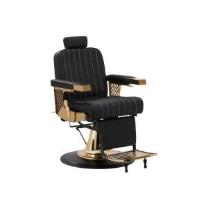 Fauteuil de barbier Marcus Gold avec levage hydraulique et repose-pieds réglable