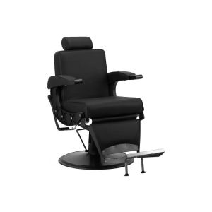 Poltrona de Barbeiro Gabbiano Continental Preta com Hidráulico Ajustável