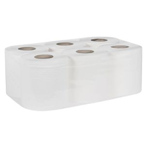 GREENSOURCE Bobina secamanos blanca - 2 capas - Celulosa virgen